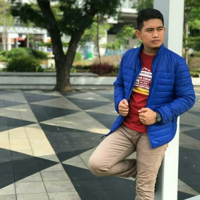 Jaket Outdoor Super Hangat Bulu Angsa GAP Biru