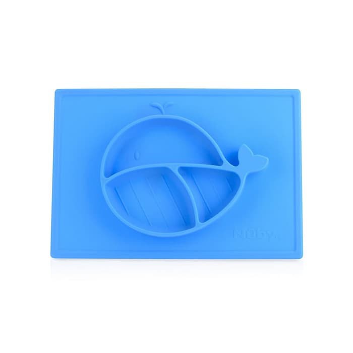 Nuby Large Silicone Placemat Blue Whale