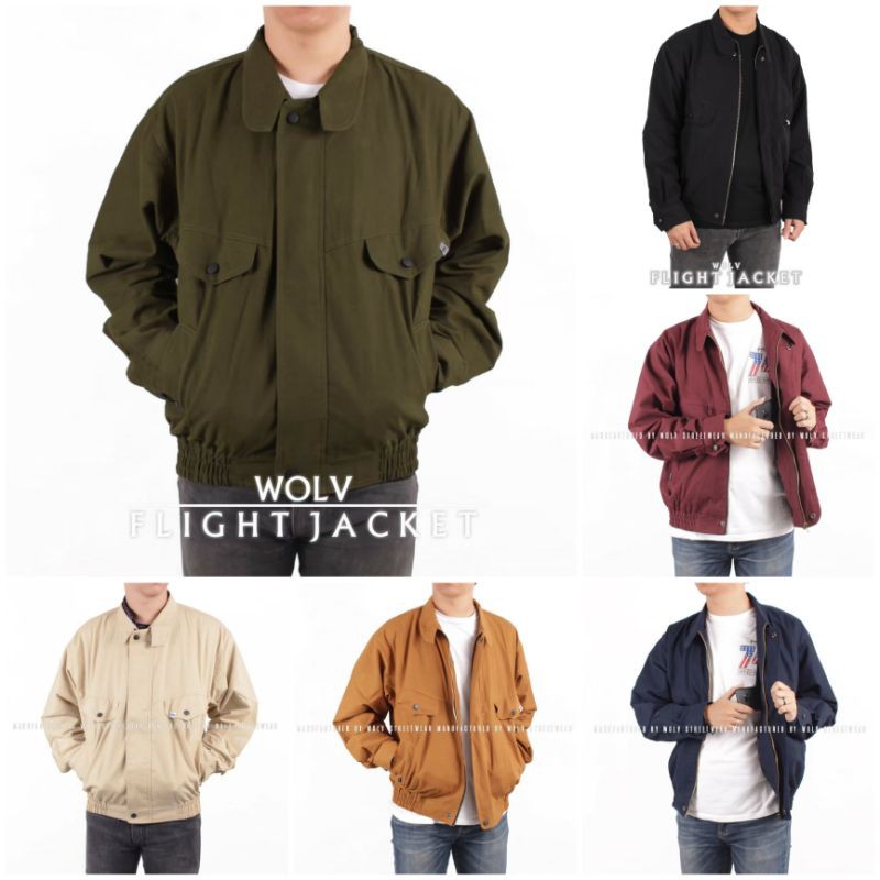WOLV Vintage Flight Jaket | Flight Jaket | Jaket Vintage | Jaket Bomber Casual