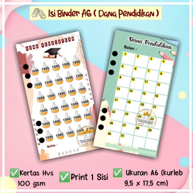 

Dana Pendidikan | Isi Kertas Binder A6