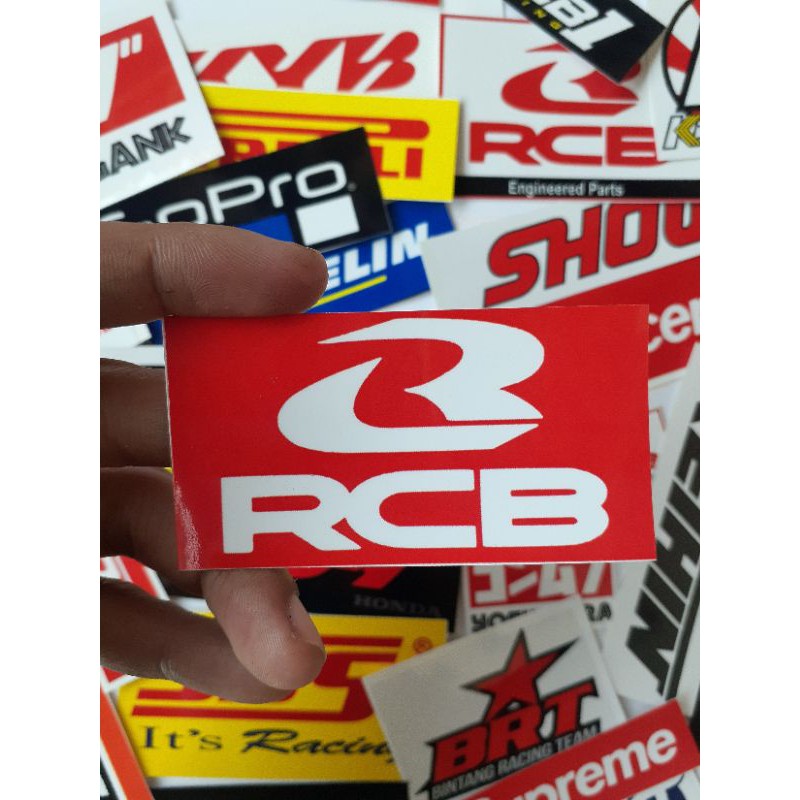 STICKER PACK HONDA GANK STICKER RACING STICKER RCB STICKER SSS VARIASI RACERTEES STIKER HELM BRT