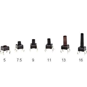 10 Pcs Tacticle Push Button Tact Switch Tut Momentary Saklar Mini Tekan Pencet Televisi Tv 6x6mm Tombol Kecil isi 10 Buah