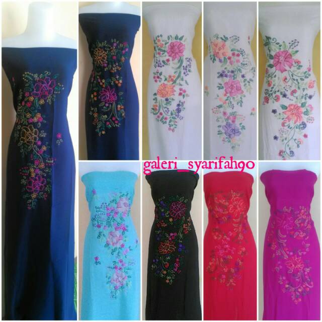 Bahan baju sulam bayang (4mx1.15m)