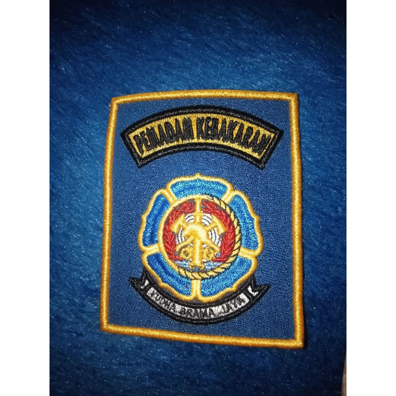 bordir timbul logo damkar kotak