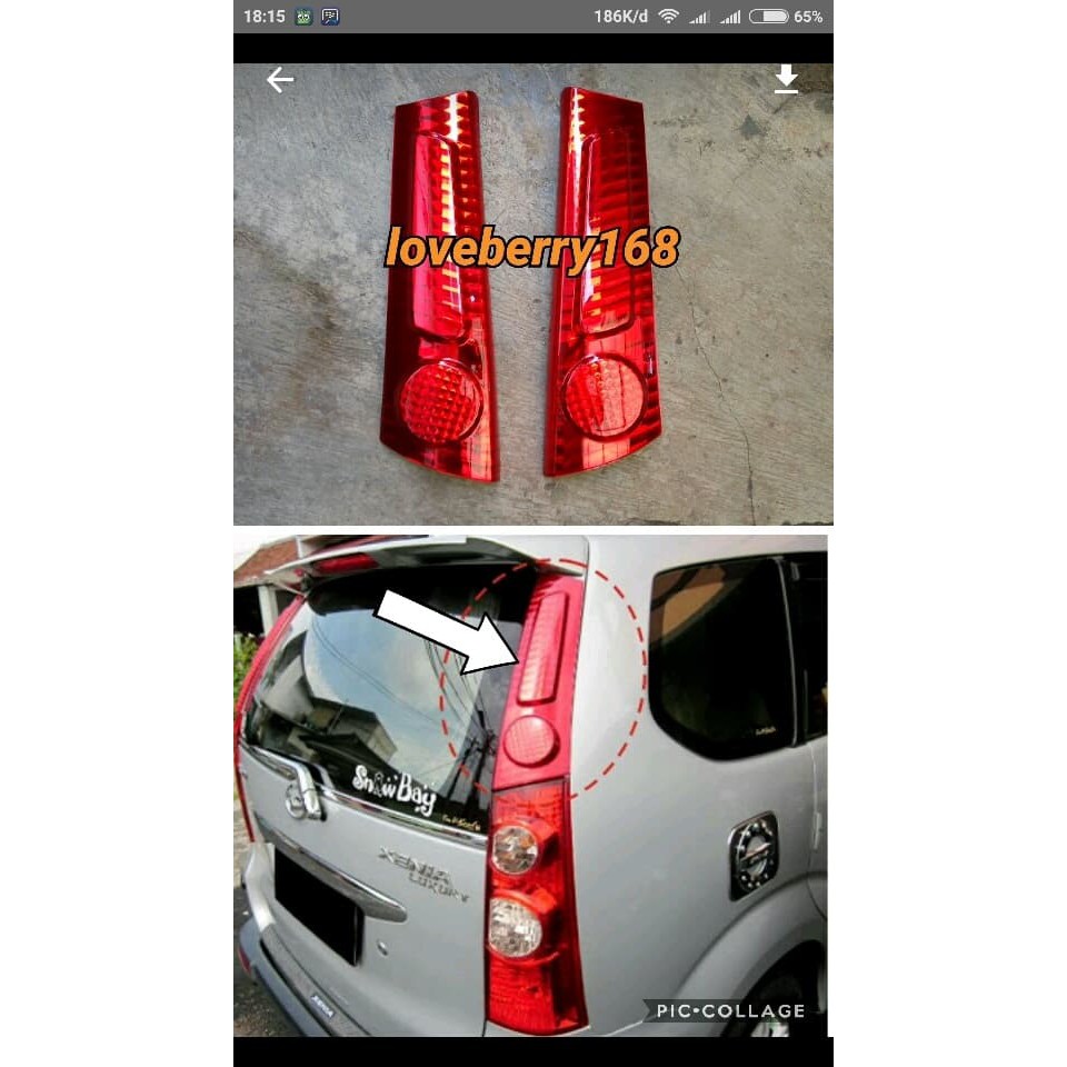 Reflector Diatas Lampu Stop Untuk Avanza Xenia Tahun 2004 2011 Shopee Indonesia