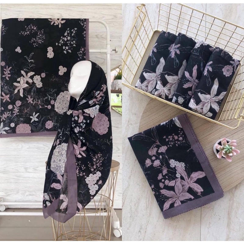 Afrahijab/ Segi Empat Voal Motif 097