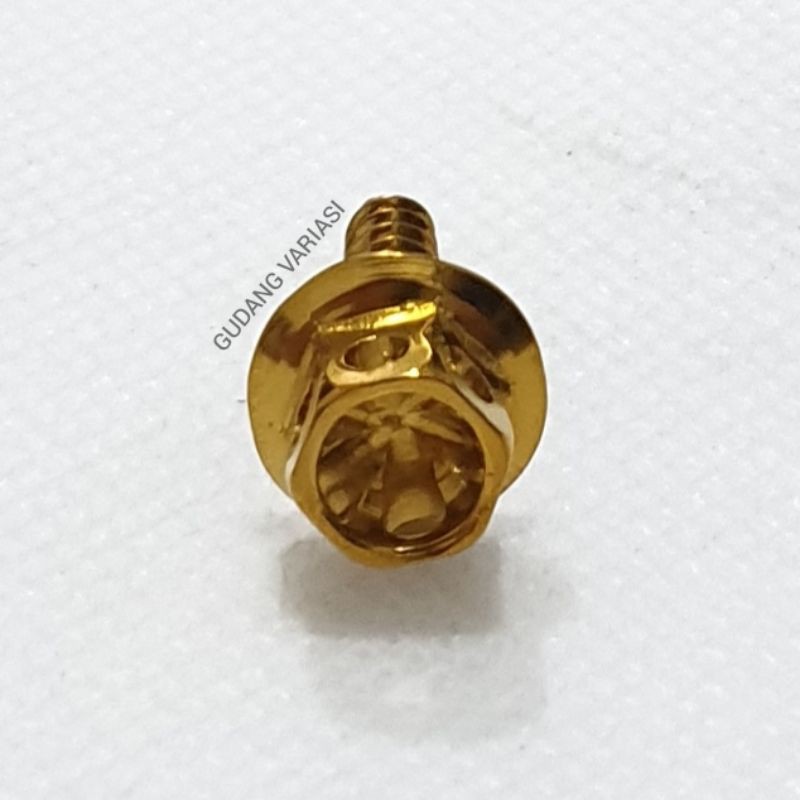Baut probolt Body Honda beat scoopy vario Flower Gold Thailand 1 Pcs