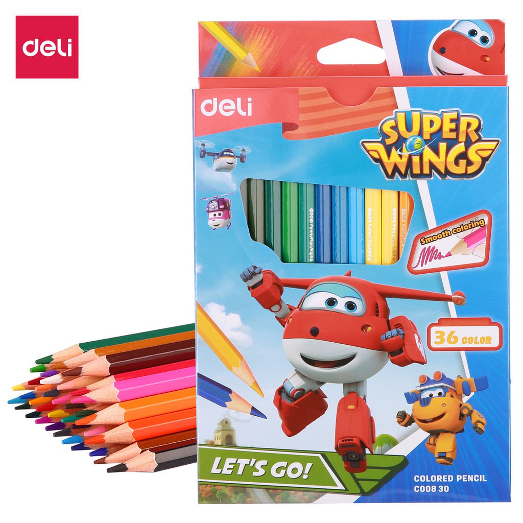 

PENSIL WARNA ANAK 36 COLOUR DELI C008 30 COLOUR PENCIL SMOOTH COLORING BAGUS