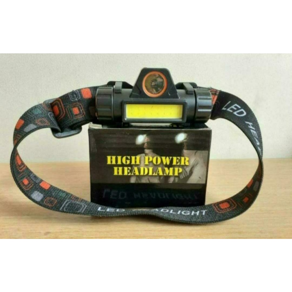 HEADLAMP COB RECHARGER SENTER KEPALA LED 2in1 senter kepala led