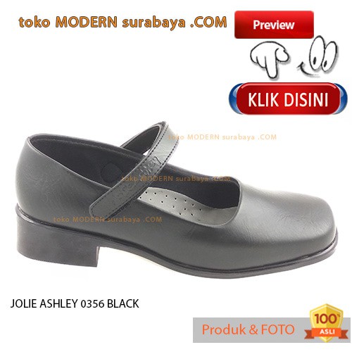 Jolie Ashley 0356 Black Sepatu Wanita Kerja Pantovel Formal slip