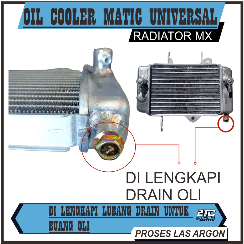 OIL COOLER UNIVERSAL MATIC BEAT MIO SCOOPY ALL MATIC DAN ALL MOTOR BASIC RADIATOR MX MIKUNI