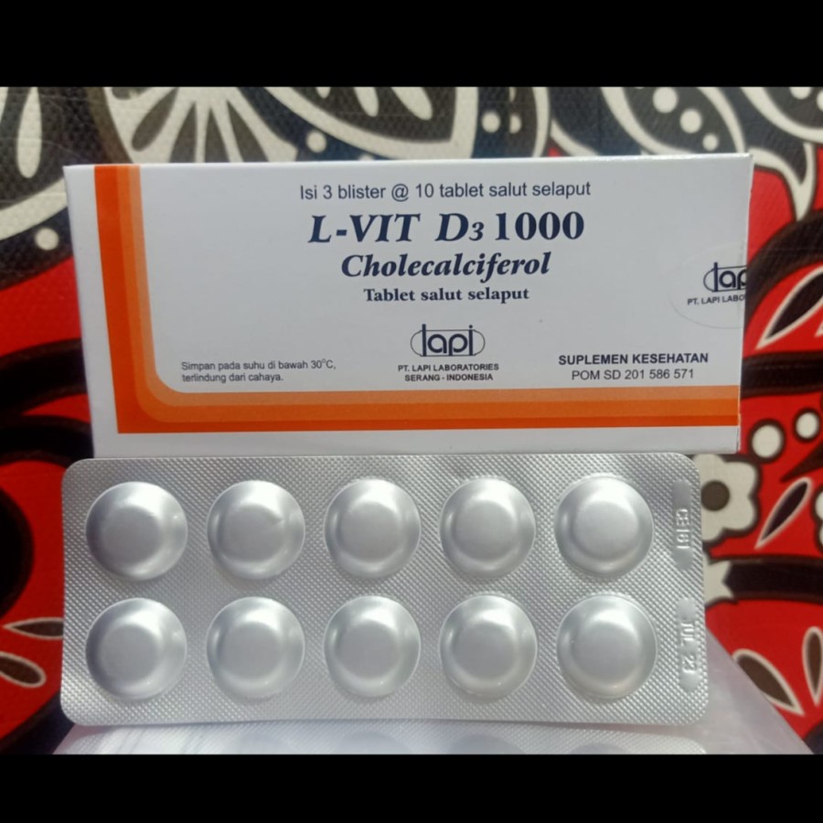 L-VIT D3 1000 IU VITAMIN D3 1000 IU ISI 10 TABLET  (STRIP)