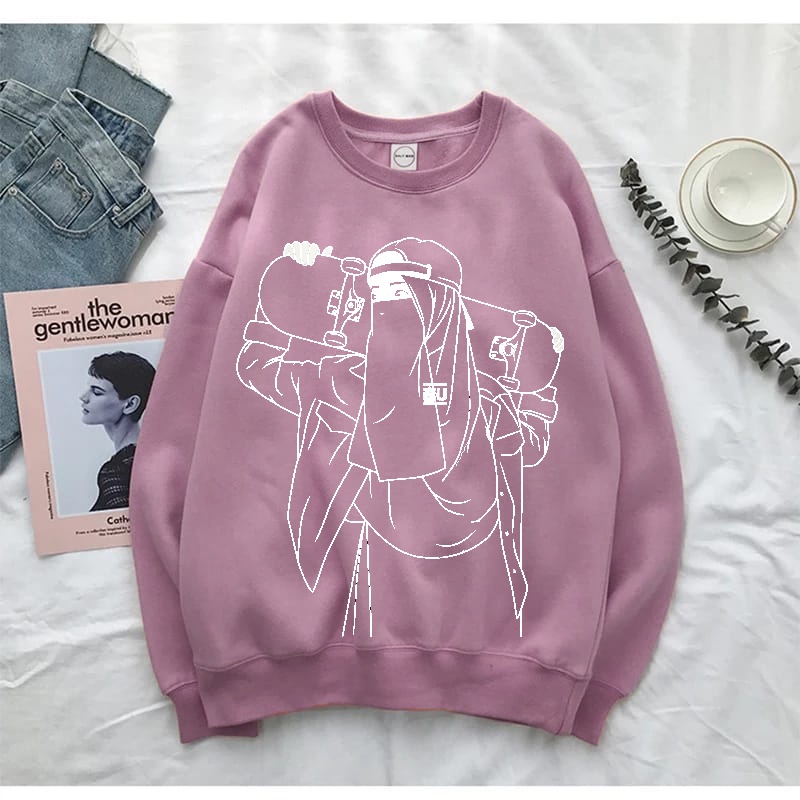 Sweater wanita Anime Style Crewneck wanita M-XXL