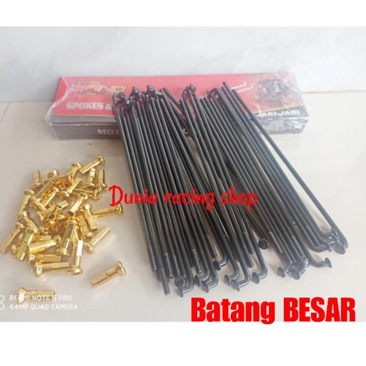 ♕ Jari jari jeruji model TDR Hitam Gold pemakain ring 14 16 17 18 ukuran lengkap ✩