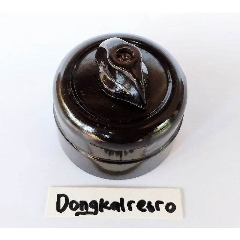 saklar lampu listrik rumah tua model putar antik jadul vintage kuno lawas langka  cafe klasik