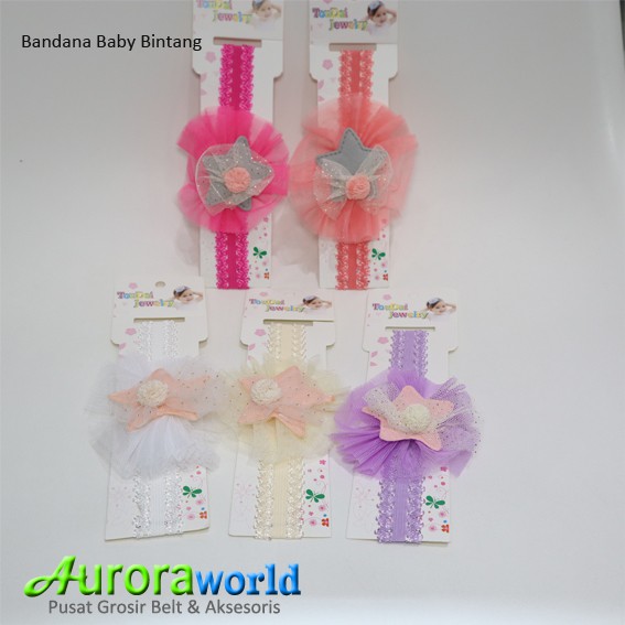 Auoraworld Official Baby Headband Bandana Bando Pita Love Bayi Premium Import Quality