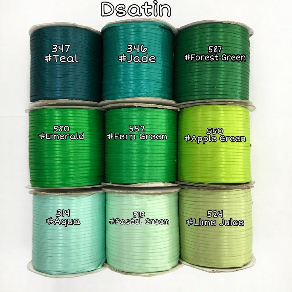 1 ROL UTUH - 3mm | TALI SOVENIR PITA DOUBLE SATIN | PITA KADO  HAMPERS IMPORT PREMIUM (1/8&quot;)