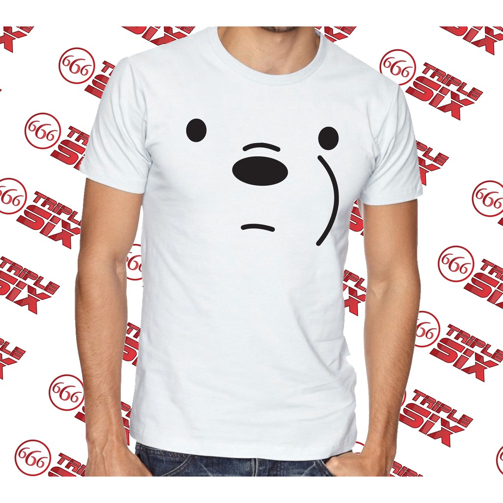 Kaos Baju We Bare Bears Ice Bear Putih
