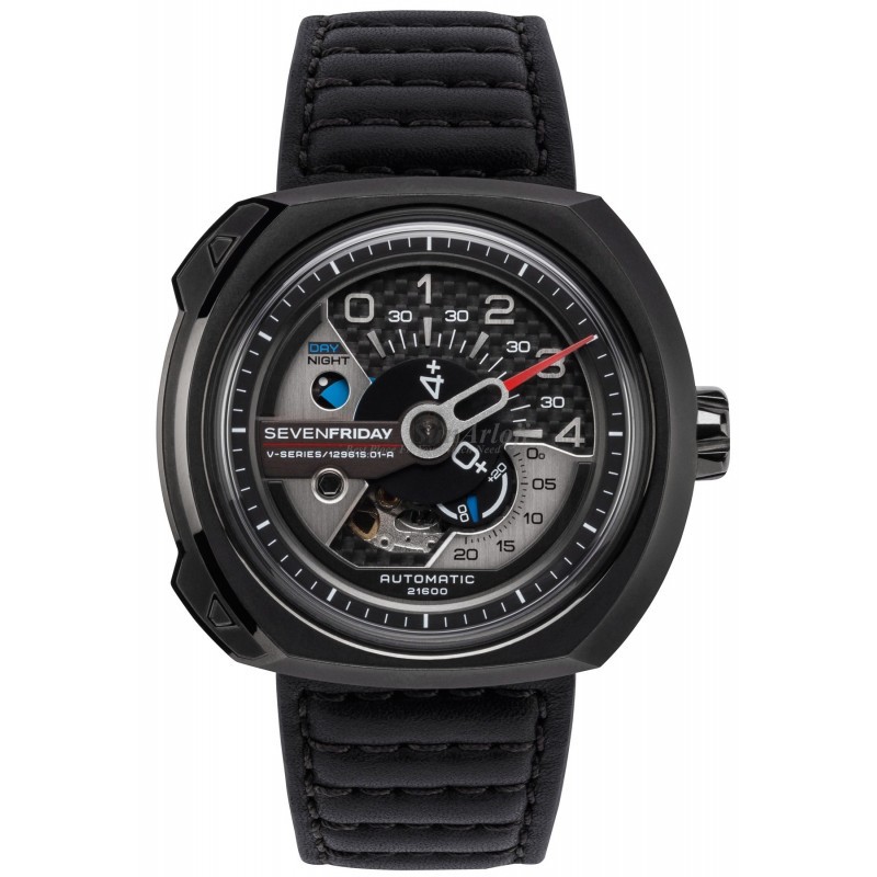 Jual SEVENFRIDAY V3-1 V-Series Automatic Black Leatger Strap Berkualitas