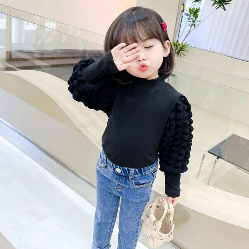 Baju Atasan Anak Cewek Poly / Baju Anak Perempuan Lengan Panjang / Dress Anak