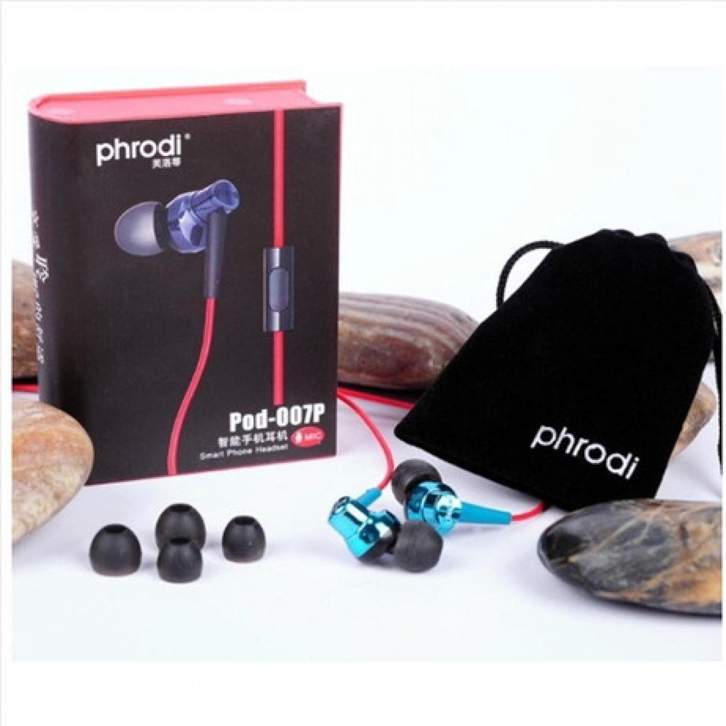 Phrodi 007P Earphone dengan Mic- POD-007P