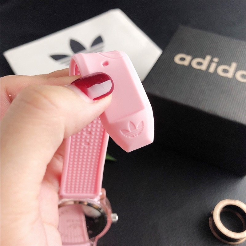 [BEST SELLER] [TERMURAH]Adidas Crystal Transparan Jam Tangan Wanita Rubber Strap