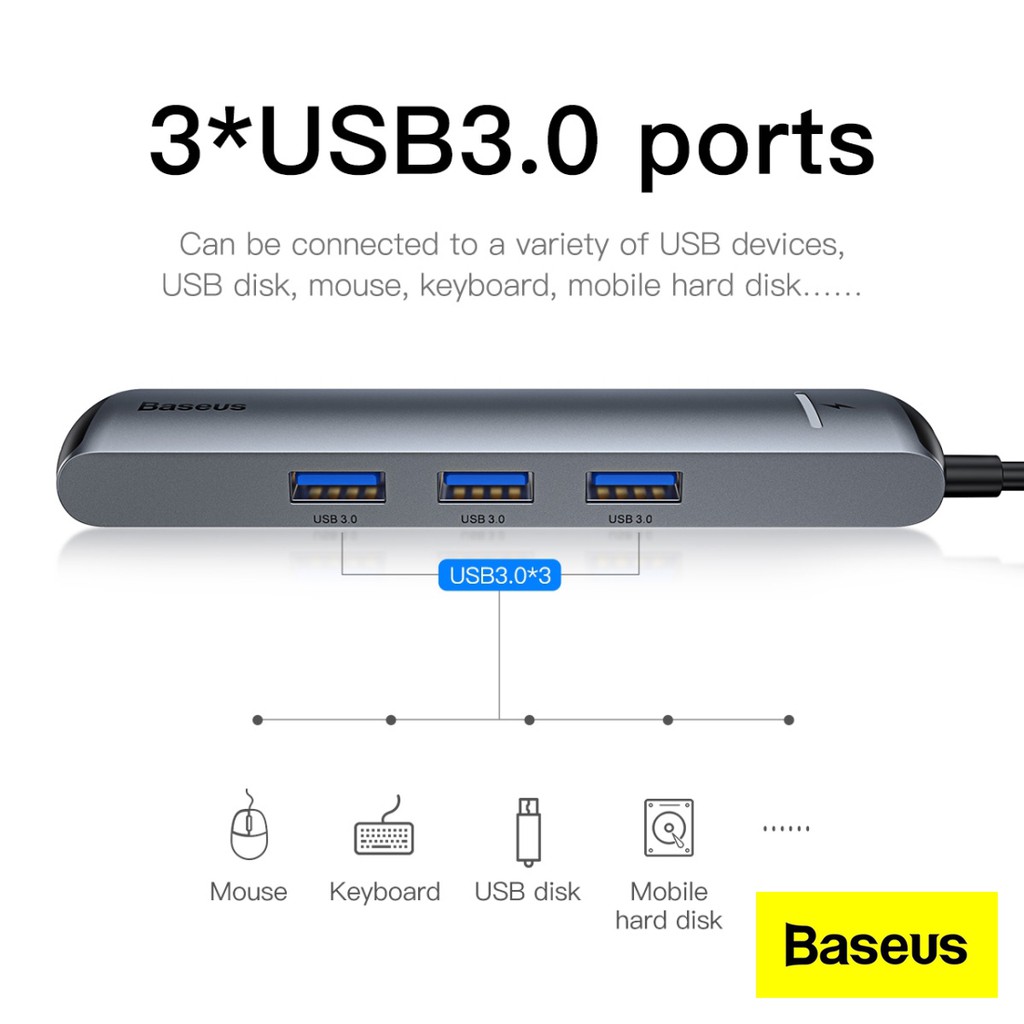 BASEUS Mechanical Eye Six in one Smart HUB Docking Station USB Type