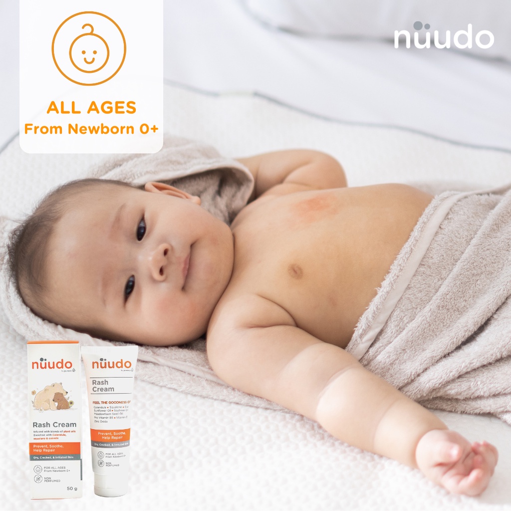 NUUDO Rash Cream 50gr / Krim Ruam Kulit / Menenangkan Kulit Iritasi Diaper / Kulit Sensitif Bayi &amp; Anak / BANDUNG