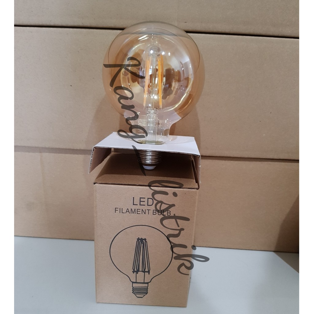 Lampu Filament Bulb 4 watt Kuning BULAT