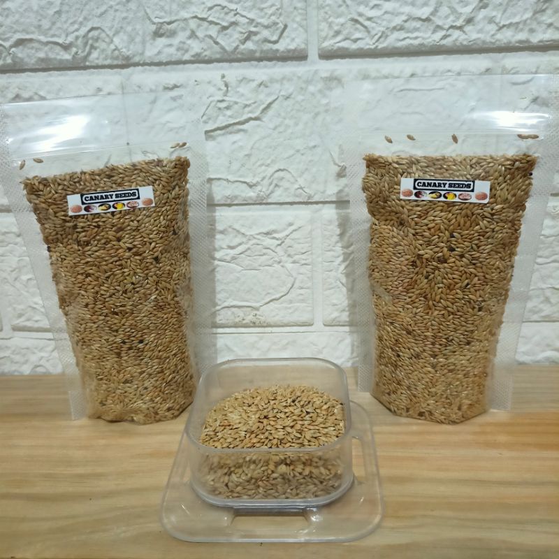 Canary Seed Pakan Biji Terbaik Untuk Hewan Penyuka Biji Bijian Pakan Canaryseed Hamster Burung Dll PouchS