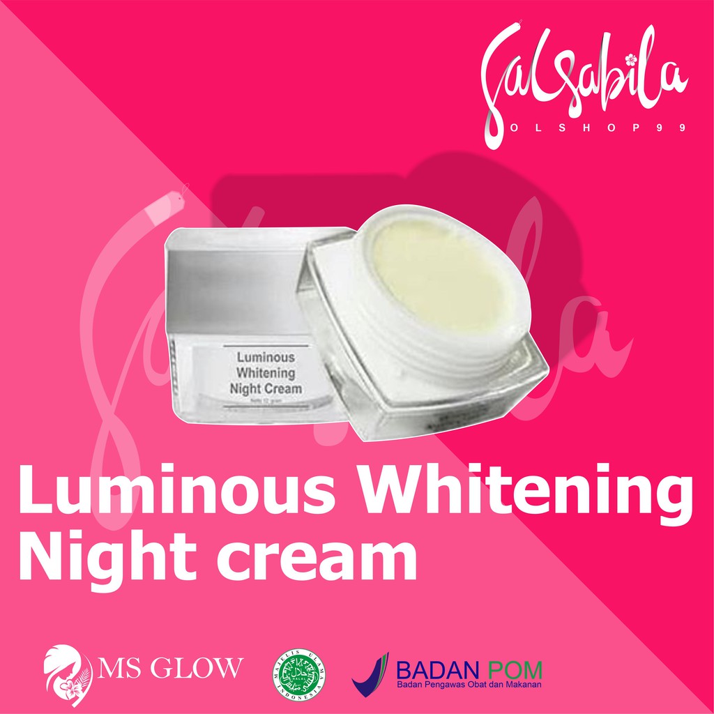 Ms Glow NIght Luminous/PELEMBAB/PERAWATAN WAJAH/LUMINOUS NIGHT CREAM