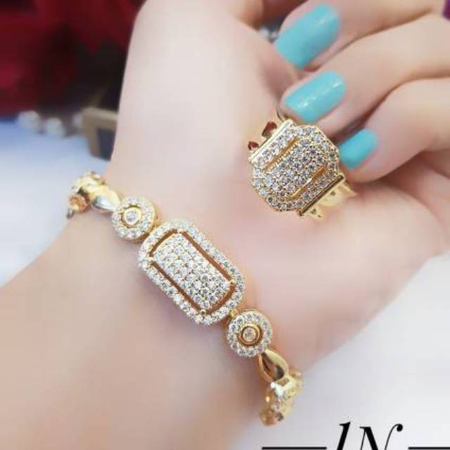 Xuping set perhiasan lapis emas 24k 0515