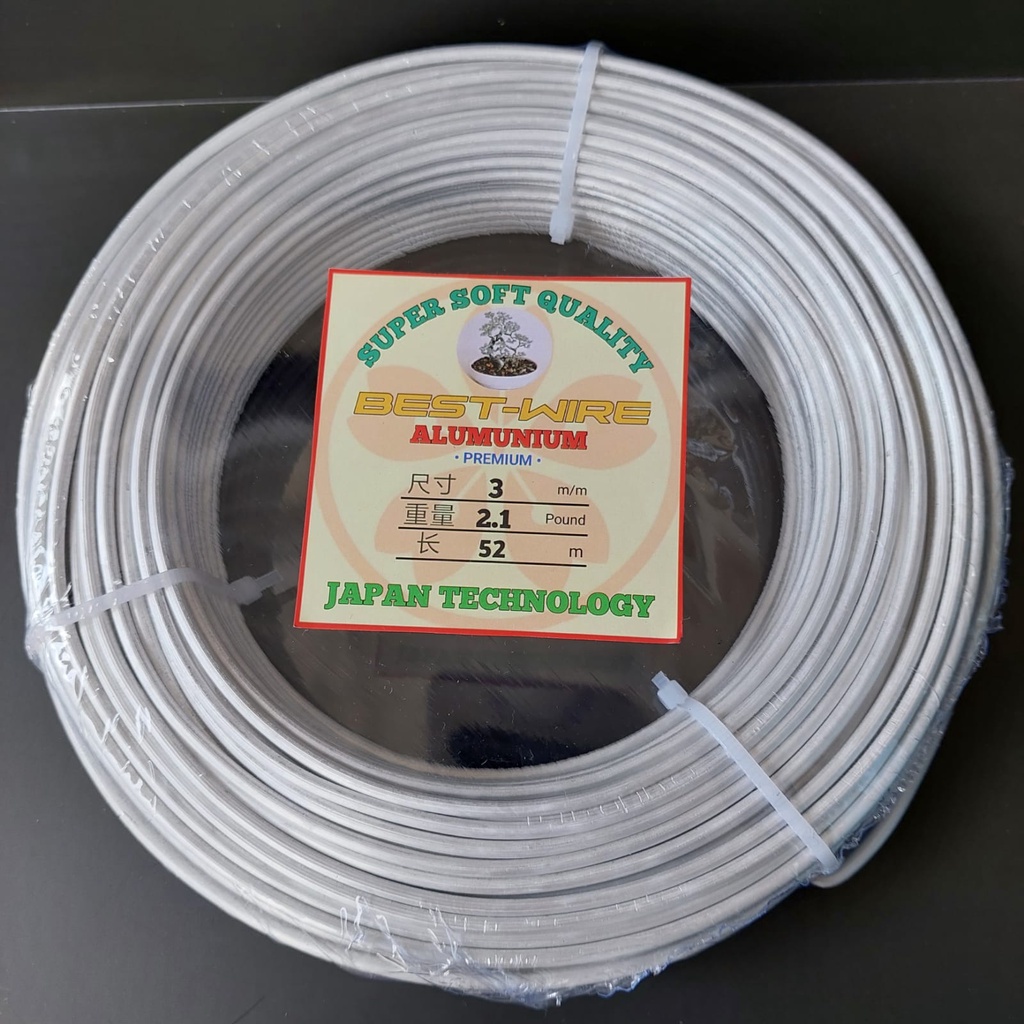 Kawat Bonsai Best Wire Alumunium Warna Putih Doff