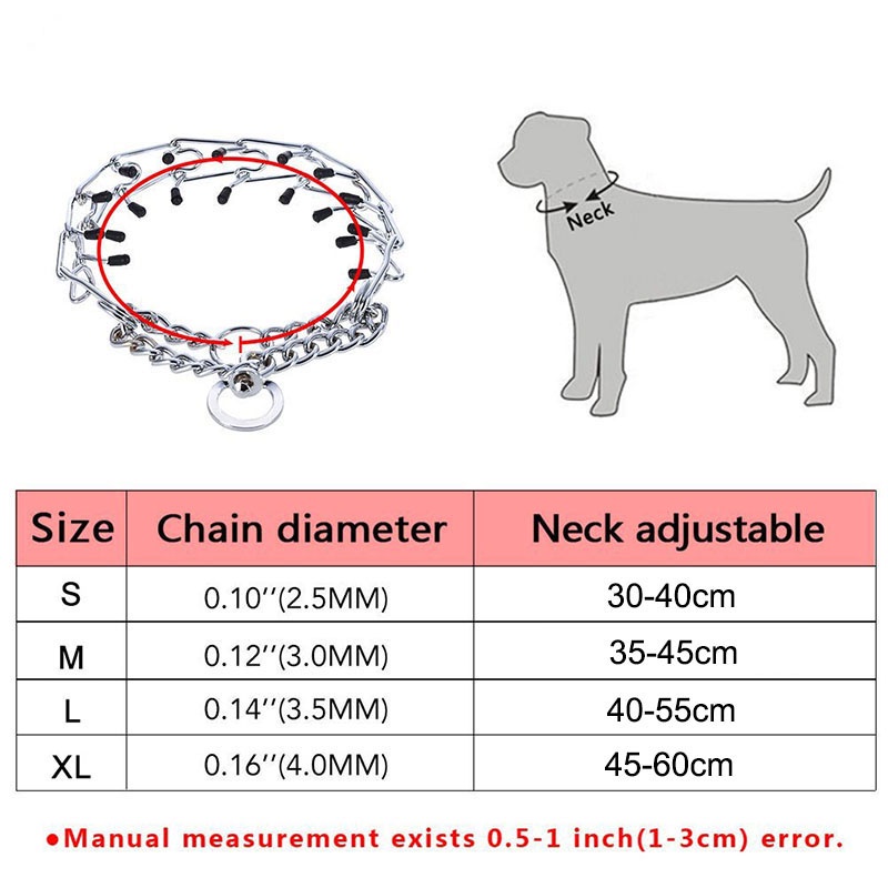 Kalung Anjing Bahan Stainless Steel Dengan Ujung Karet Adjustable