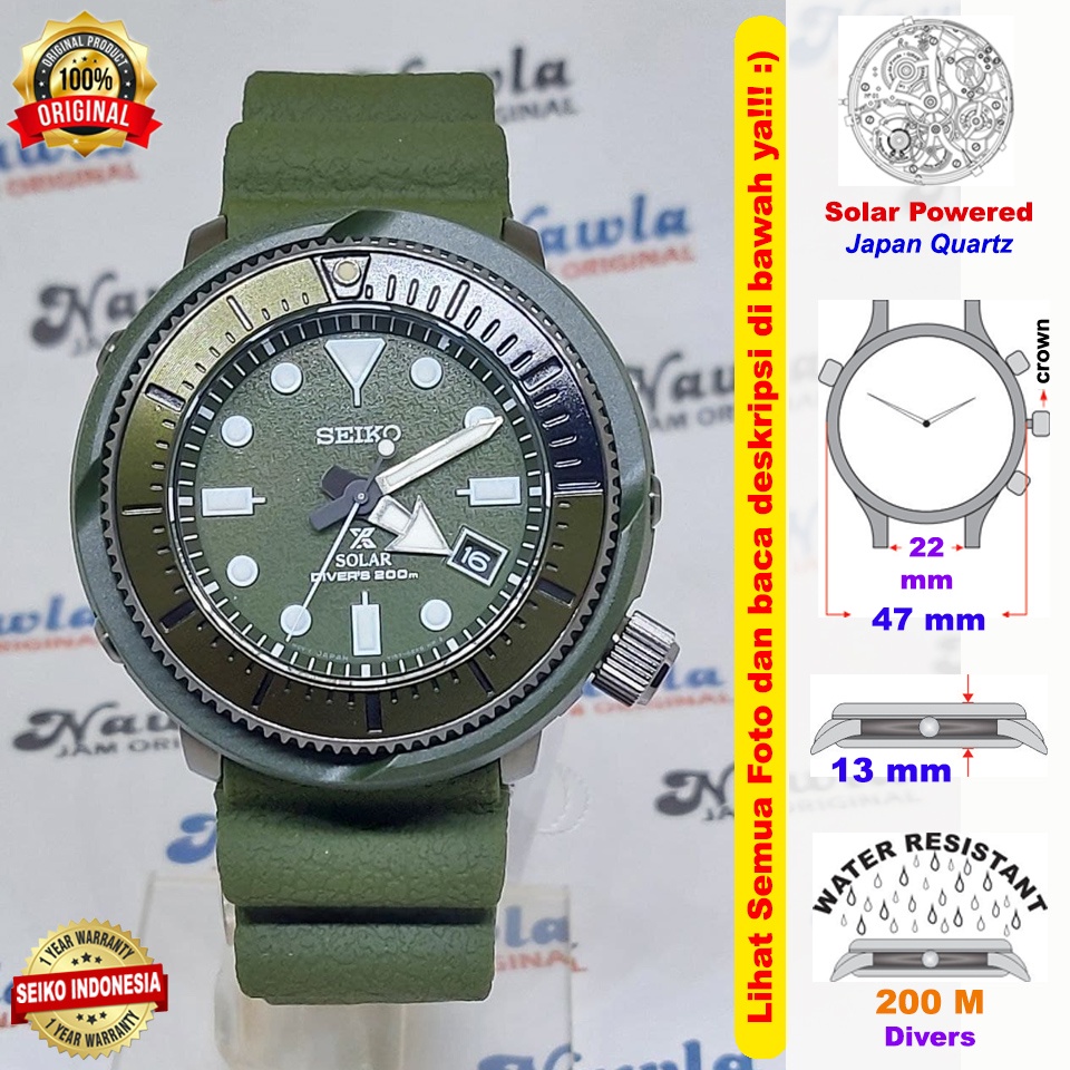 Seiko Prospex SNE561P1 Solar Street Green Diver - Jam Tangan Pria SNE561