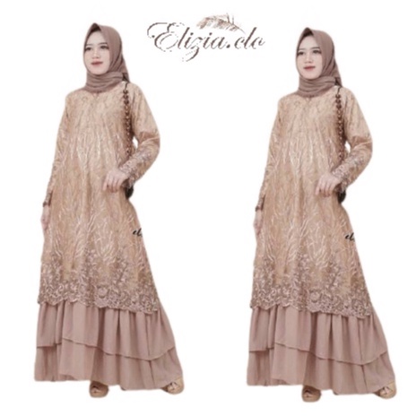 ꧁𓊈𒆜𝔢𝔩𝔦𝔷𝔦𝔞.𝔠𝔩𝔬 𒆜𓊉꧂GAMIS KAELLA BROKAT MAXY SKY BLUE / GAMIS BROKAT TRENDY / GAMIS BROKAT MURAH / GAMI