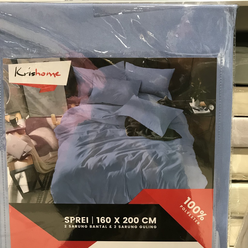 Sprei Krishome ace motif Polos / bed sheet queen 160x200 cm