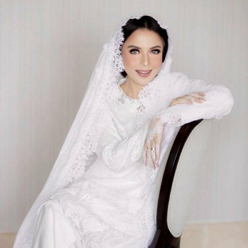 Slayer Pengantin Brukat / Selendang Brukat / Hijab Renda Brukat/Kerudung akad