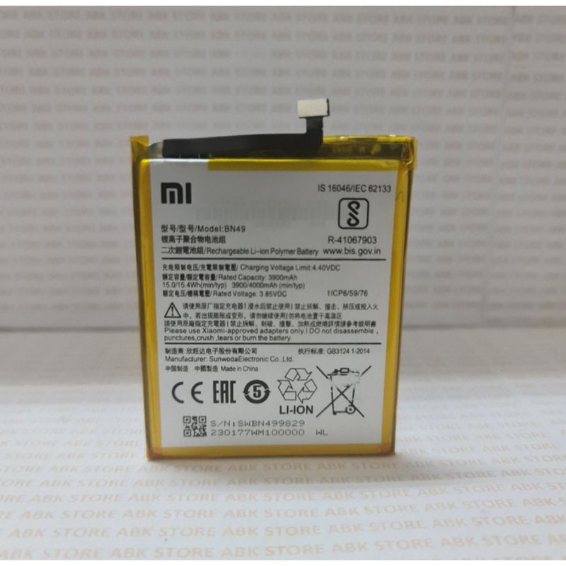 BATTERY BATRE BATRAI BATERAI XIAOMI REDMI 7A BN49 BATT ORIGINAL