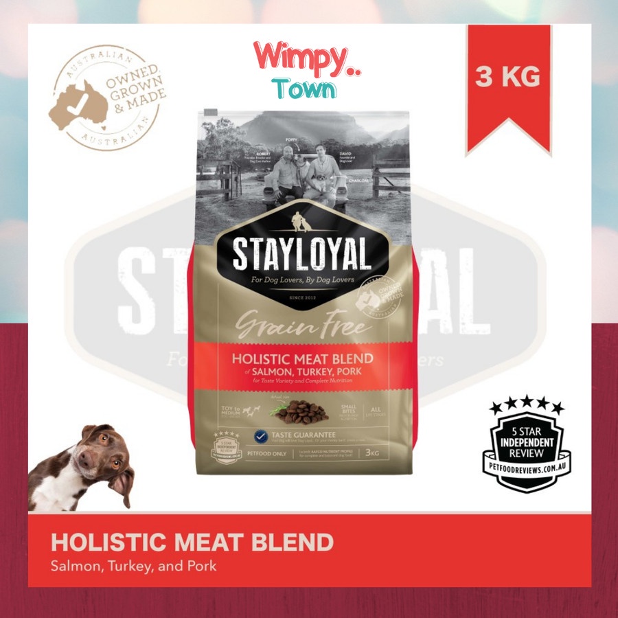 STAYLOYAL Makanan Anjing - ( Salmon, turkey, & pork ) 3kg