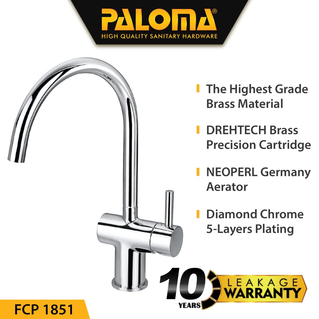 PALOMA FCP 1851 Keran Mixer Cuci Piring Dapur Panas Dingin Kran Air