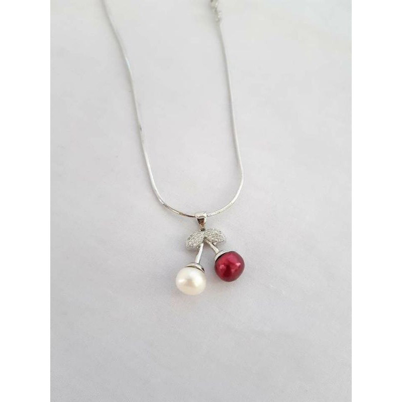 MUTIARA LOMBOK KALUNG CERI RANGKA WARNA SILVER