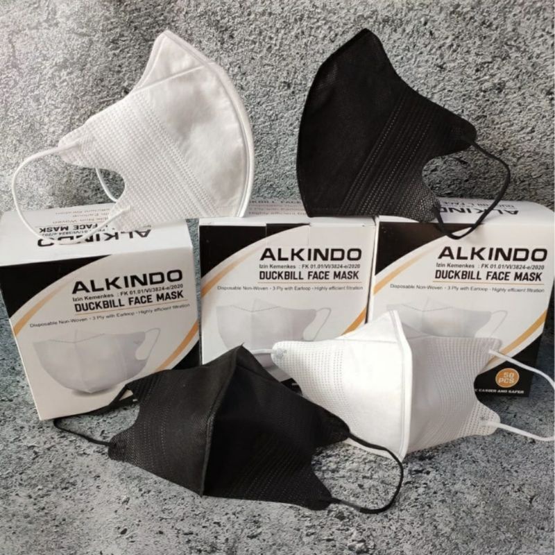 (ECER) MASKER DUCKBIL GARIS ALKINDO