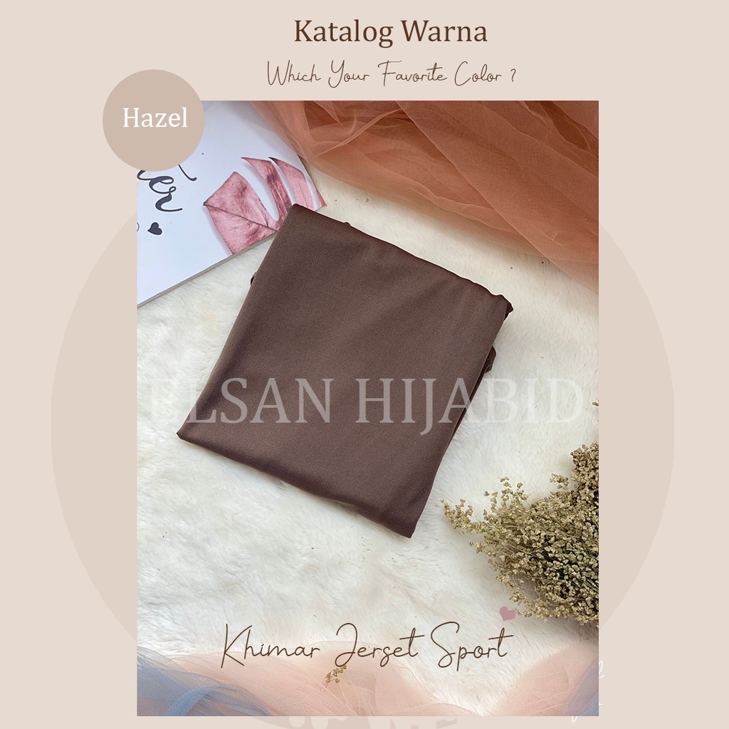 Hijab sport / Khimar Jersey Sport premuim grade A-Jersey Sport Hazel