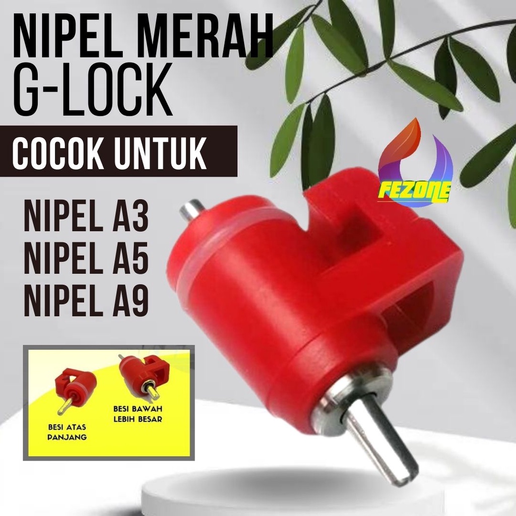 Nipple Ayam Head Merah Kepala 60 ml G-Lock FEZONE