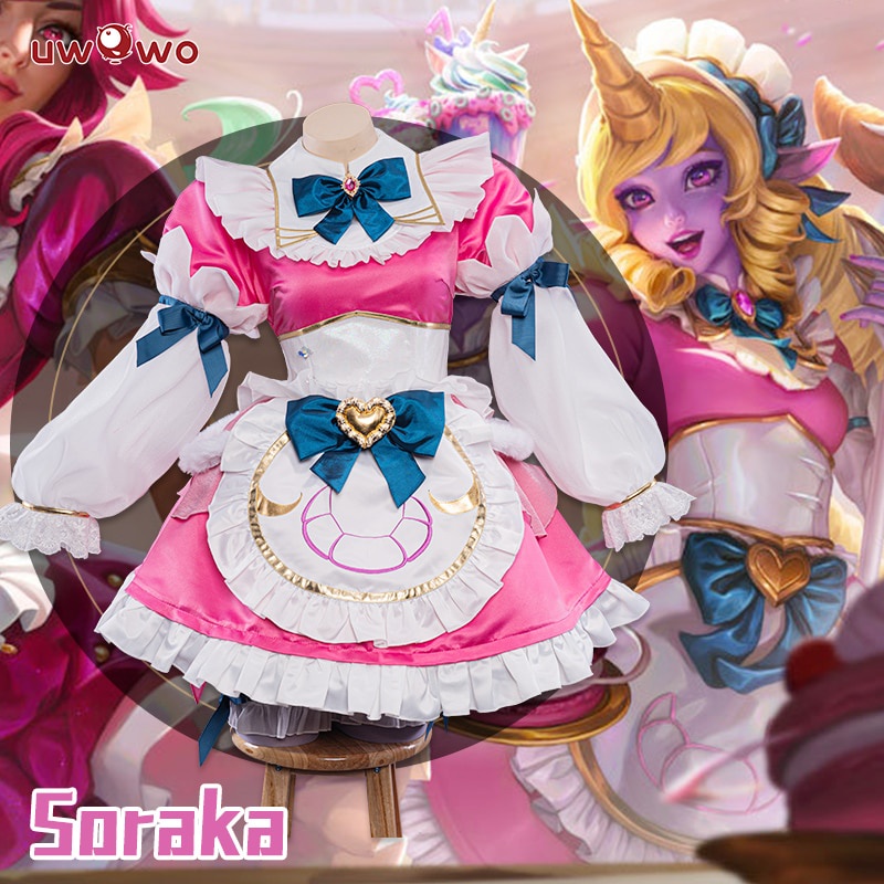 PREORDER UWOWO LOL Soraka Maid Soraka Cosplay Costume Game League of Legends Cafe Cuties Soraka Maid