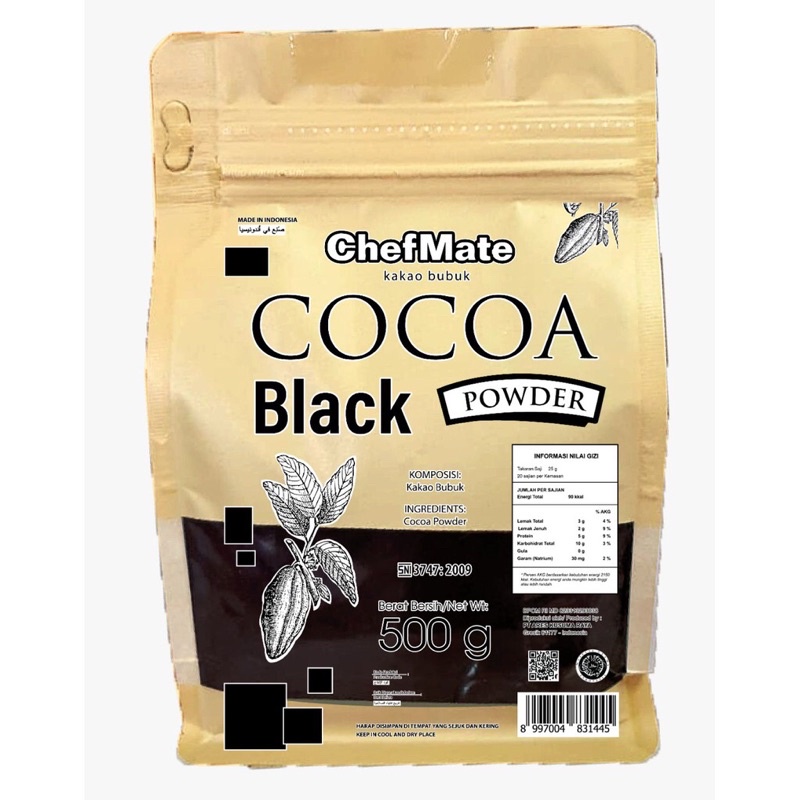 

Cokelat Bubuk Chefmate Black Powder 500.gram