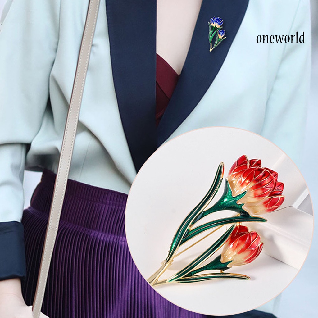 OW@ Elegant Simple All-match Costume Clothes Bag Flower Brooch Pin Jewelry Accessory