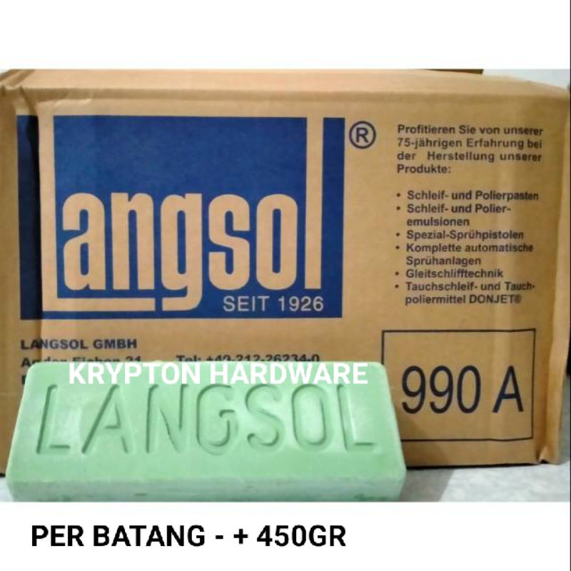 BATU HIJAU LANGSOL 450GR (kurang lebih)  PENGKILAP LOGAM GERMANY 100% ORIGINAL