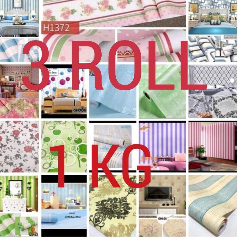 A8Z2   ALL SERIES 1 KG 2 ROLL WALLPAPER DINDING MOTIF BERKUALITAS TER IPE